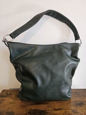 Braciano Deep Forest Green Leather Shoulder Bag. Nwot